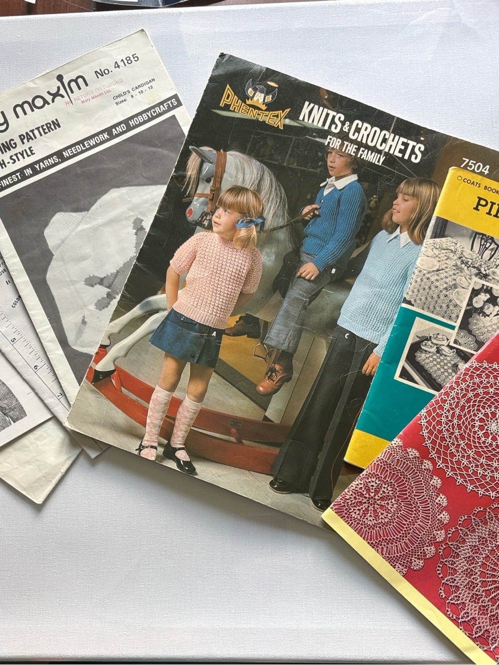 Vintage Knits & Crochets Pattern Booklet - Pink & Blue Covers